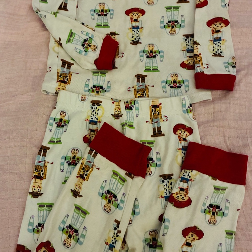 Disney Kids Toy Story Pajama Set - Red and White